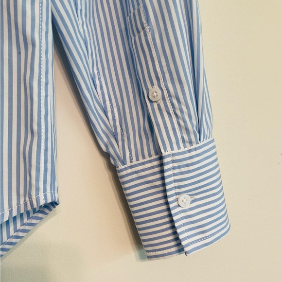 J Crew Collection Garçon Classic Fit~Crystal Embellished~Blue Stripe~Size 4~NWOT - Picture 5 of 6